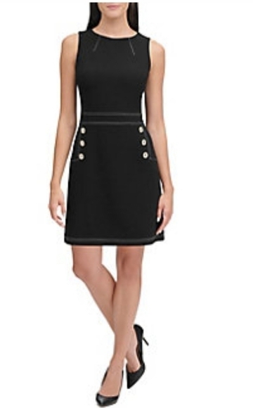 Tommy Hilfiger Scuba Crepe Mini Dress - Picture 1 of 11